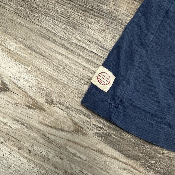 Marine Layer T-Shirt Turn River Capital Blue Mens L Crewneck Lightweight USA - Picture 9 of 9